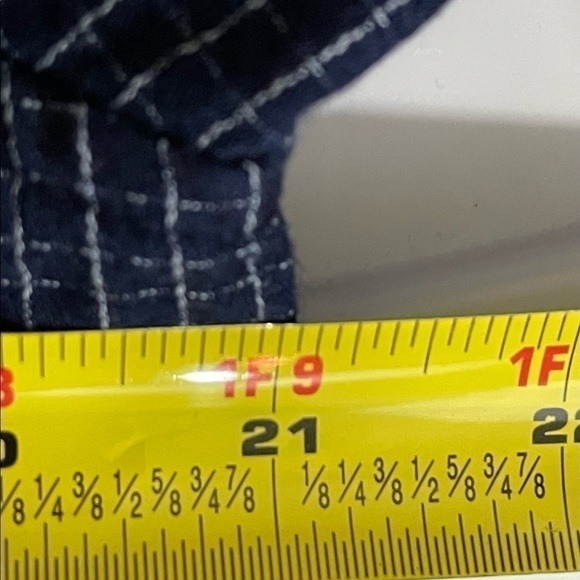 American Eagle sz med mens button down navy windowpane check Premium Indigo - Picture 4 of 12